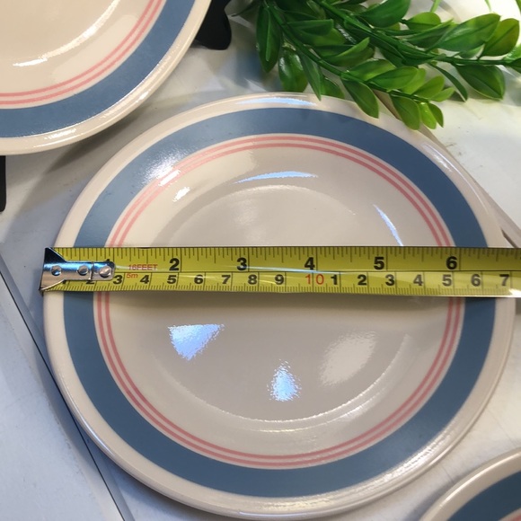 Corelle Colonial Blue Bread Plates Set of 4 VTG Corelle Lunch - Picture 3 of 10